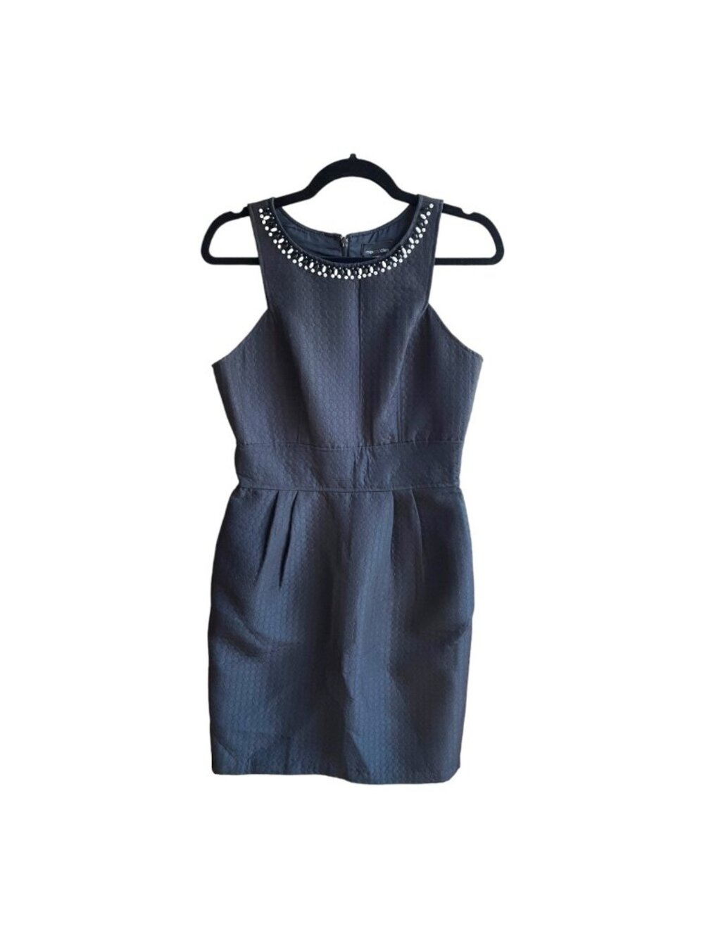Max & Cleo size 8 Black Sleeveless Jacquard Beaded Dress